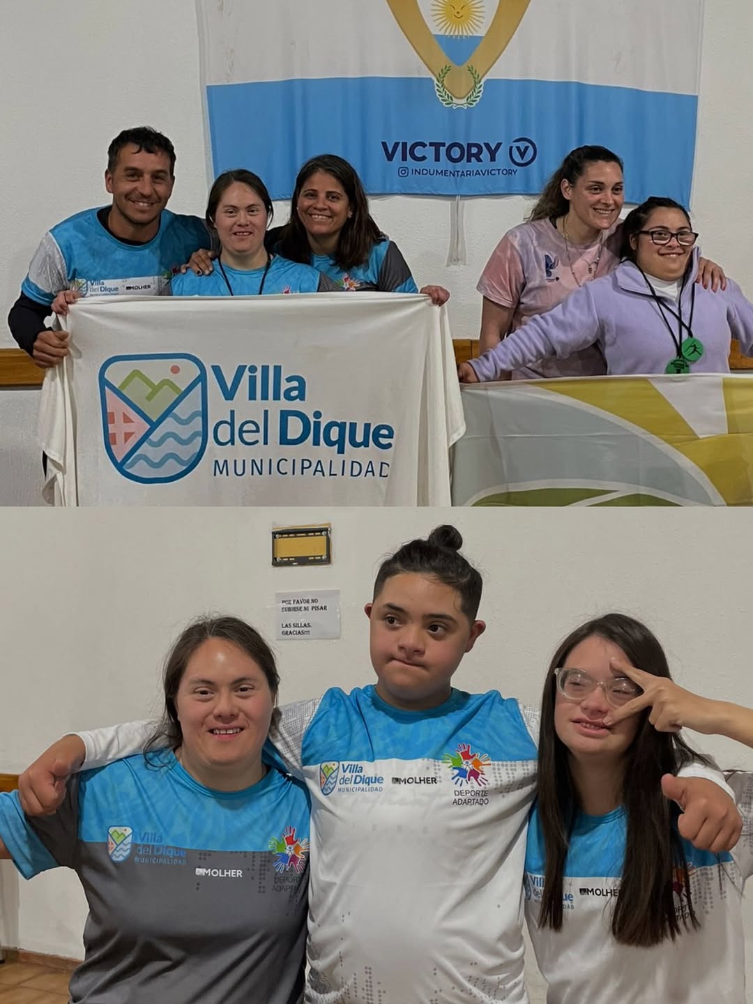 Atletas de Villa del Dique en el podio