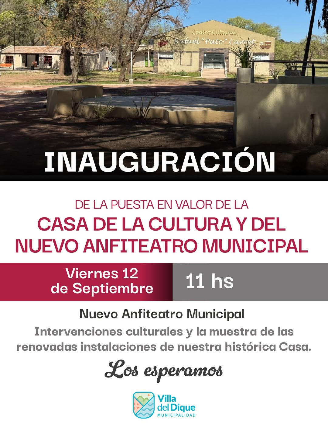 🎭 Villa del Dique inaugura su nuevo Polo Cultural